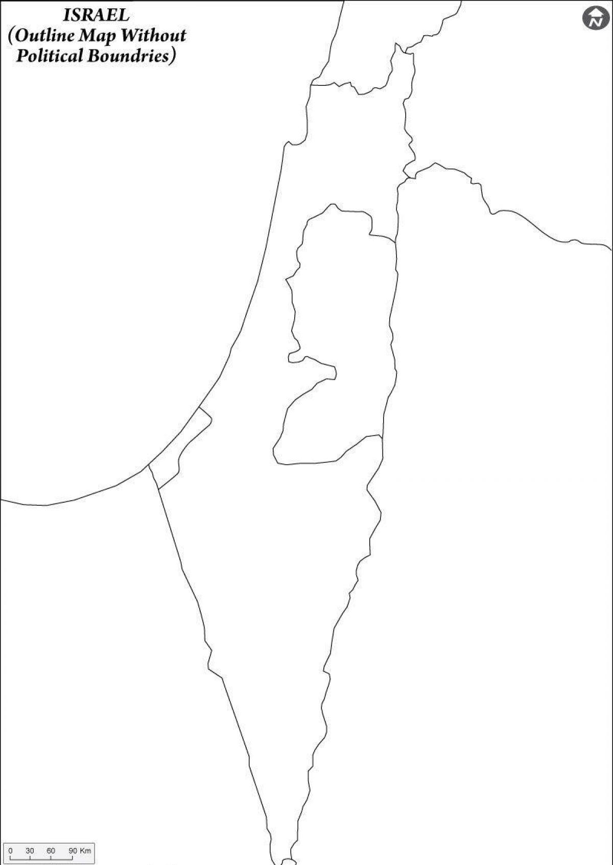 خريطة إسرائيل فارغة