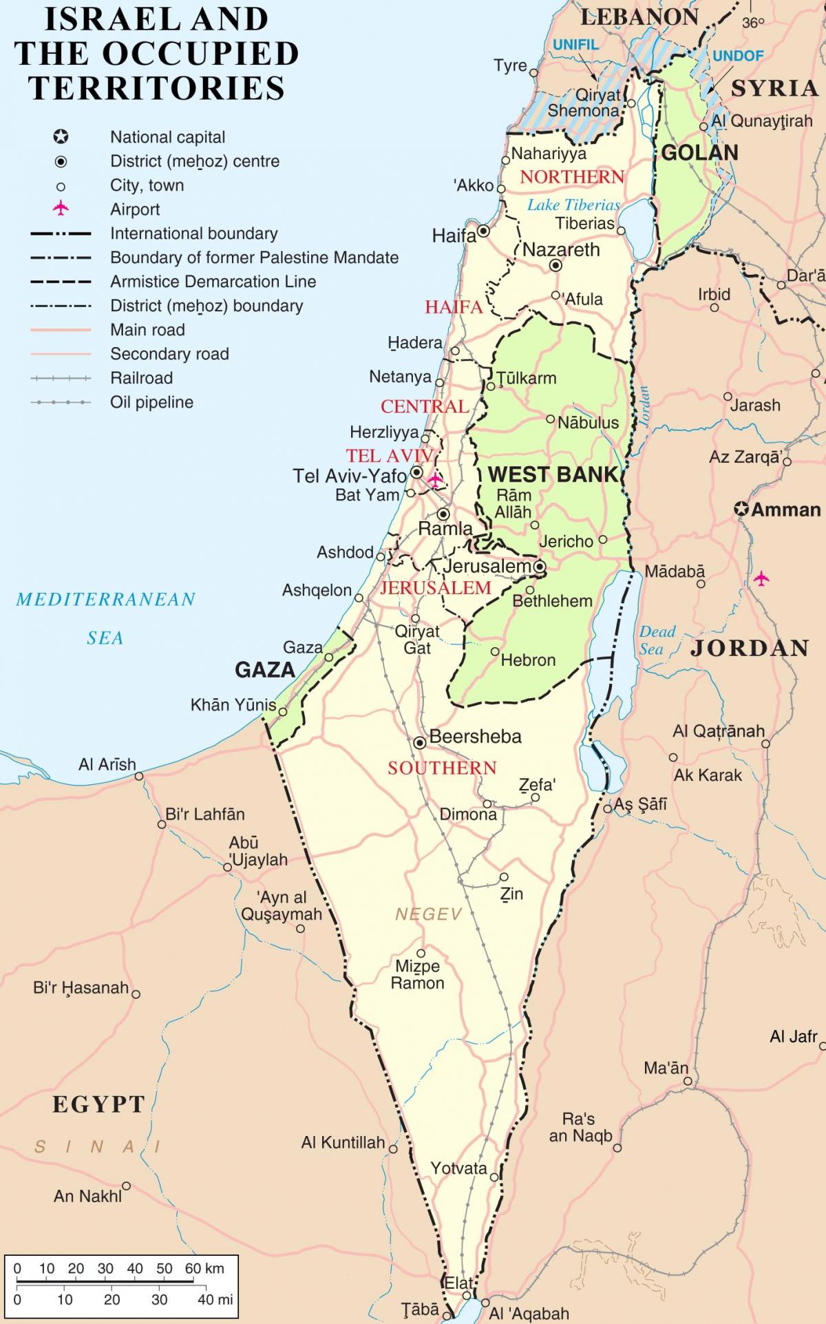 خريطة من البلد إسرائيل