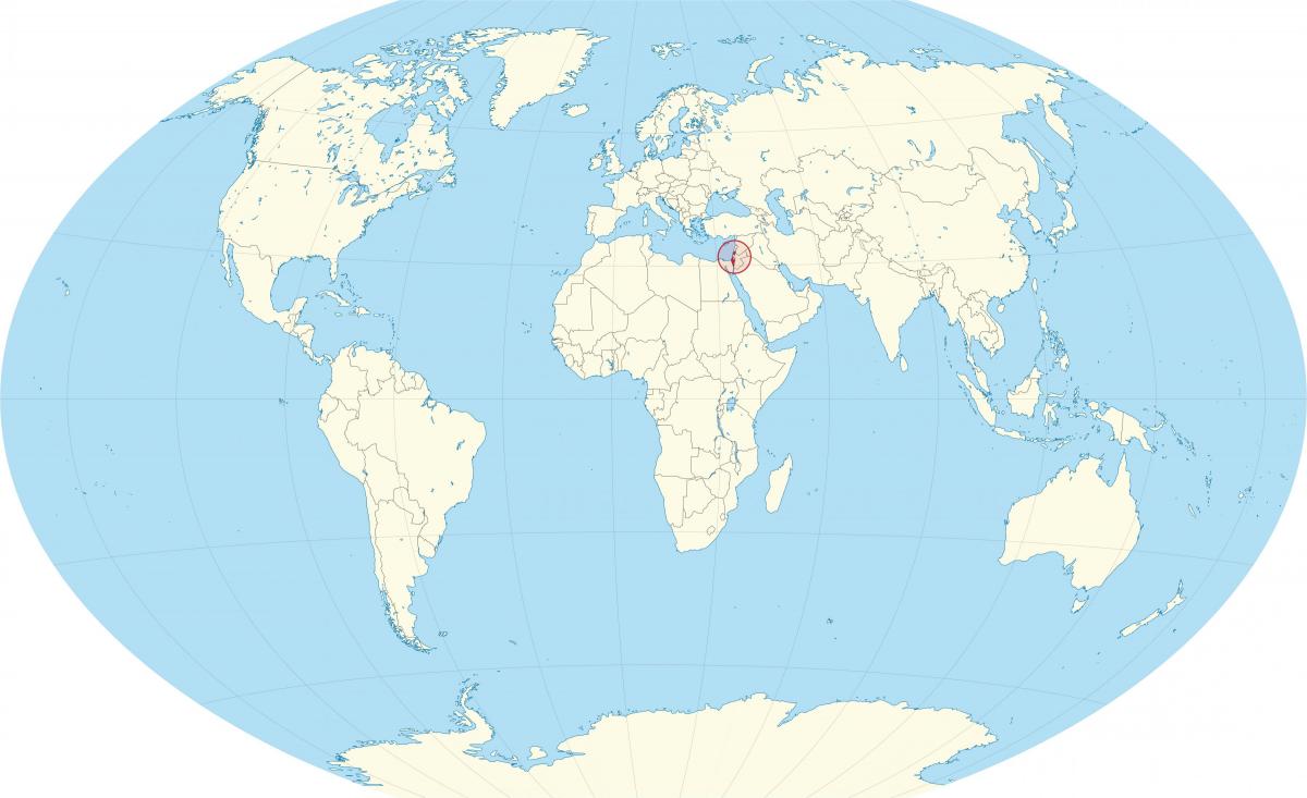 إسرائيل موقعة على عالم خريطة