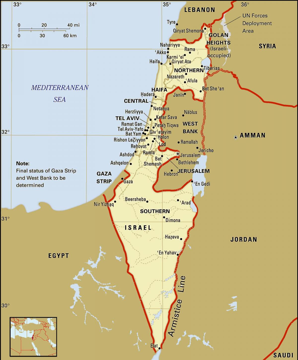خريطة إسرائيل الإدارية